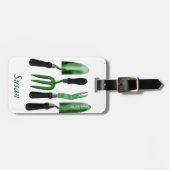Green Gardening Tools Bagagelabel (Voorkant horizontaal)
