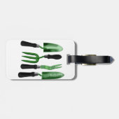 Green Gardening Tools Bagagelabel (Achterkant horizontaal)