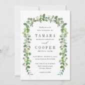 Green Garland Modern Wedding Invitation GL Bedankkaart (Voorkant)