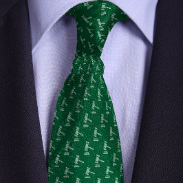 Green Gavel Pattern Attorney Stropdas