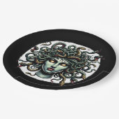 Green Gazing Medusa Hoofd vol slangen Papieren Bordje (Gekanteld)