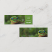Green Gecko bladwijzer Mini Visitekaartje (Voorkant / Achterkant)