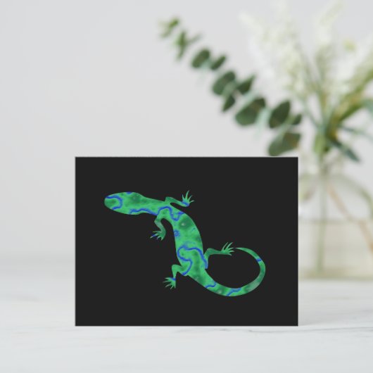 Green Gecko Briefkaart (Staand voorkant)