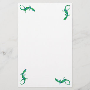 Green Gecko Briefpapier