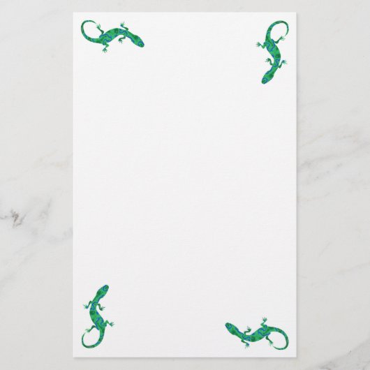 Green Gecko Briefpapier (Voorkant)