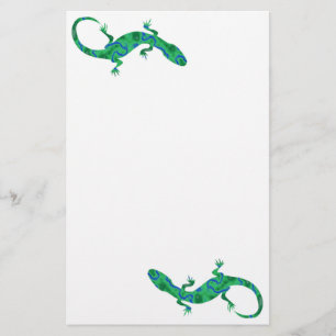 Green Gecko Briefpapier