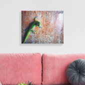 Green Gecko Canvas Print (Insitu (Woonkamer))