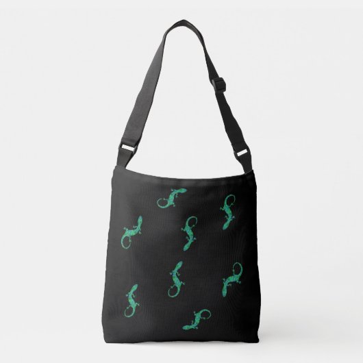 Green Gecko Crossbody Tas (Voorkant)