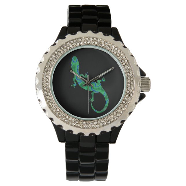 Green Gecko Horloge (Voorkant)