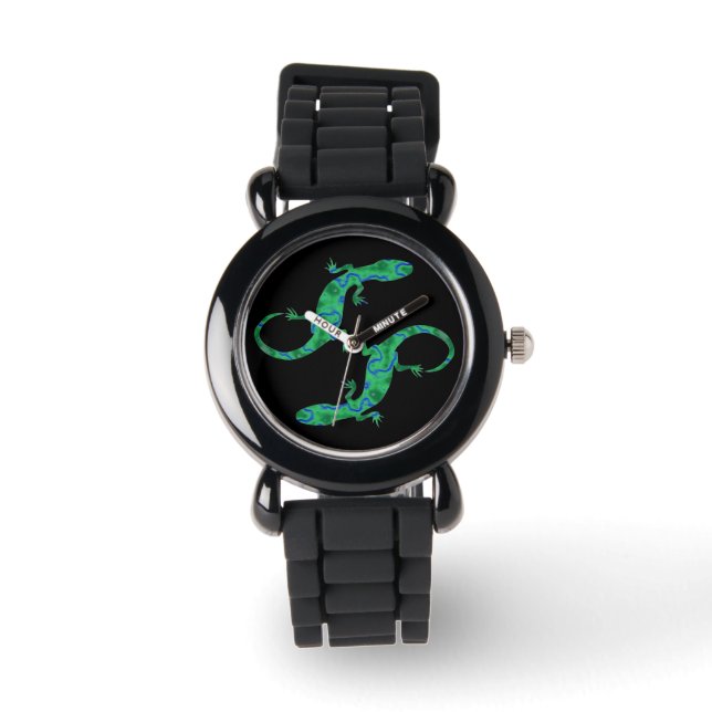 Green Gecko Horloge (Voorkant)
