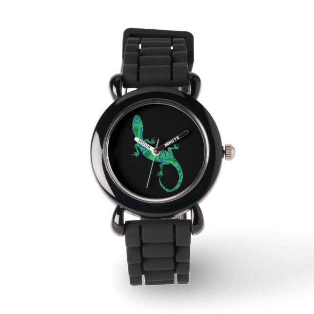 Green Gecko Horloge (Voorkant)