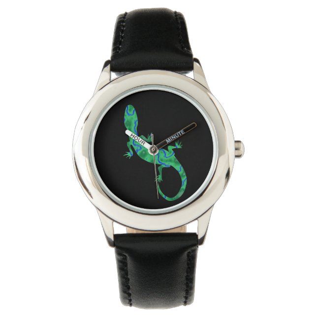 Green Gecko Horloge (Voorkant)