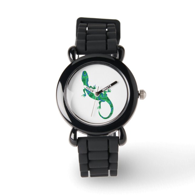 Green Gecko Horloge (Voorkant)