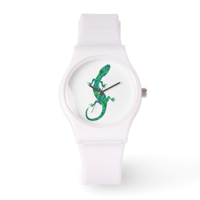 Green Gecko Horloge (Voorkant)