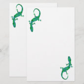 Green Gecko Magnetic Briefpapier (Voorkant / Achterkant)