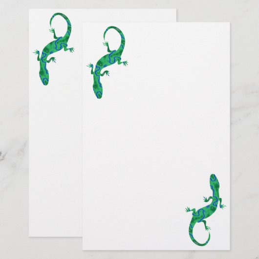 Green Gecko Magnetic Briefpapier (Voorkant / Achterkant)