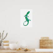Green Gecko Poster (Keuken)