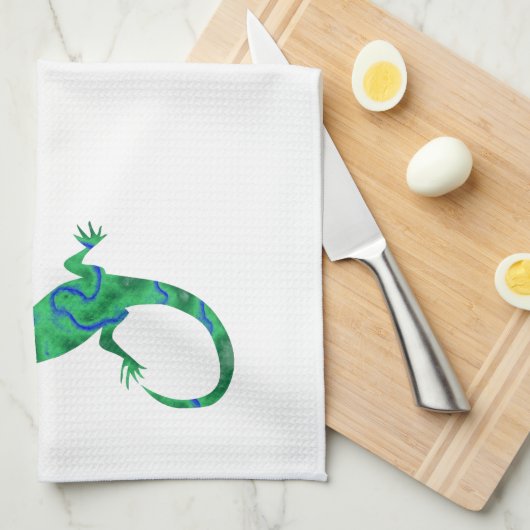 Green Gecko Theedoek (Quarter Fold)