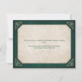 Green Geek Book Library literary Wedding Bedankkaart (Achterkant)