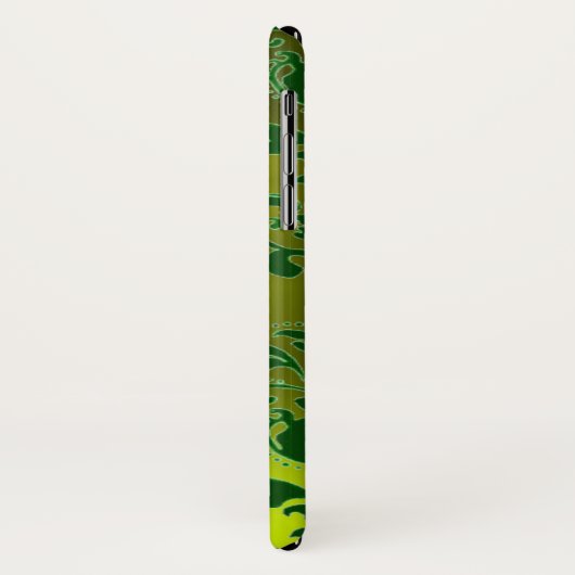 GREEN GEEL DAMASKMONOGRAM Case-Mate iPhone CASE (Achterkant/links)