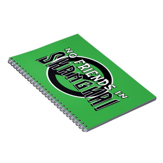 GREEN "Geen vrienden in Shanghai" Spiral Notitiebo Notitieboek (Rechterzijde)