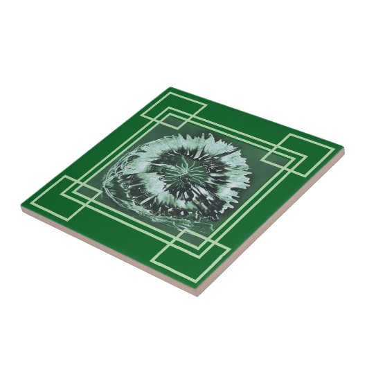 Green Gem Geometrics Tegeltje (Zijkant)