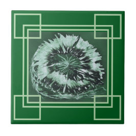 Green Gem Geometrie Tegeltje