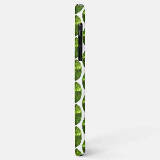 Green Gemstone iPhone case Marquise facette (Achterkant/links)