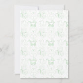 Green Gender Neutral Baby shower Invitation Kaart (Achterkant)