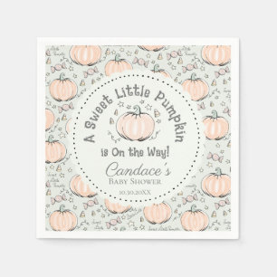 Green Gender Neutral Little Pumpkin Baby shower Servet