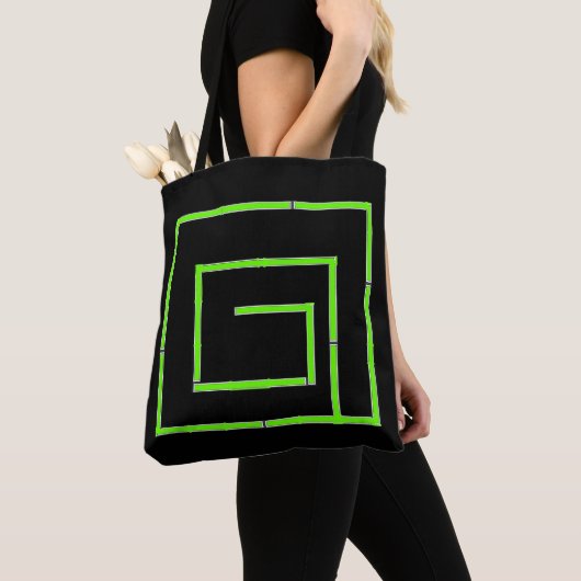 Green Geo Black Tote Bag (Dichtbij)