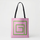 Green Geo Pink Tote Bag (Voorkant)