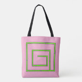 Green Geo Pink Tote Bag (Achterkant)