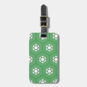 Green geometric design luggage tag bagagelabel (Voorkant verticaal)