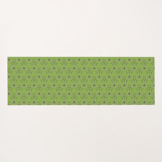 Green Geometric Design Yogamat (Achterkant (horizontaal))