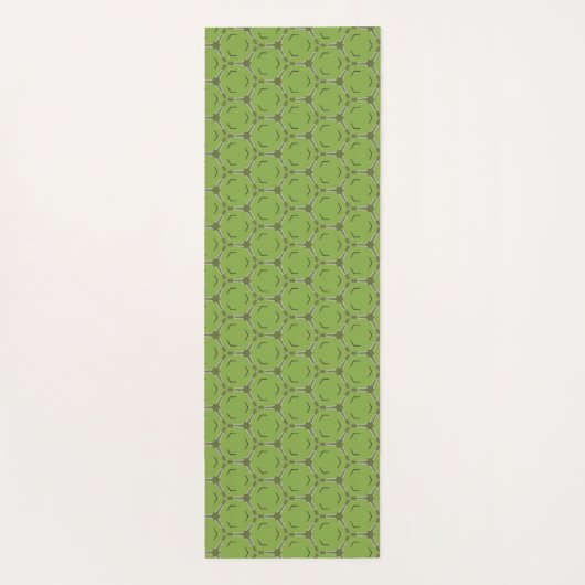 Green Geometric Design Yogamat (Achterkant)