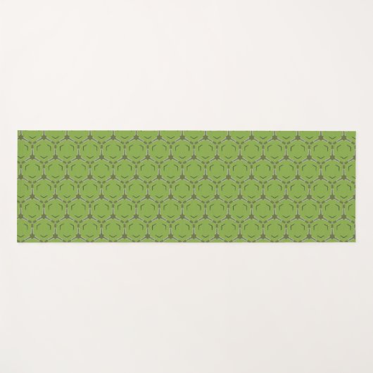 Green Geometric Design Yogamat (Voorkant (horizontaal))
