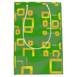 Green Geometric Gift Bag Medium Cadeauzakje