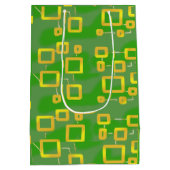 Green Geometric Gift Bag Medium Cadeauzakje (Achterkant)