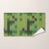 green geometric pattern bad handdoek (Handdoek)