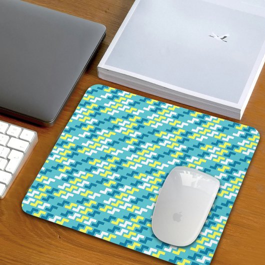 Green Geometric Pattern Mouse Pad Muismat