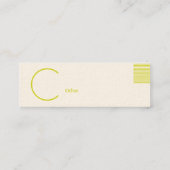 Green Geometric - Skinny Mini Visitekaartje (Achterkant)