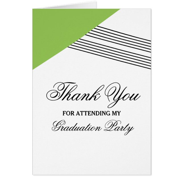 Green Geometric Stripe Afstuderen - Hartelijk dank (Voorkant)
