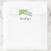 Green Geometric Stripe Dank u Stickers (Tas)