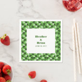 Green Geometric Triangles Paper Napkins Servetten (Insitu)