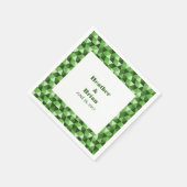 Green Geometric Triangles Paper Napkins Servetten (Hoek)