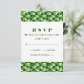 Green Geometric Triangles Response Kaart (Staand voorkant)