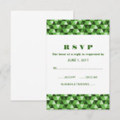 Green Geometric Triangles Response Kaart (Voorkant / Achterkant)