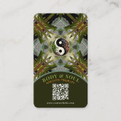 Green Geometry Plant Medicine Yin Yang Holistic Contactkaartje (Voorkant)