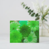 Green Gerbera Daisy Flower Photo Art Briefkaarten (Staand voorkant)